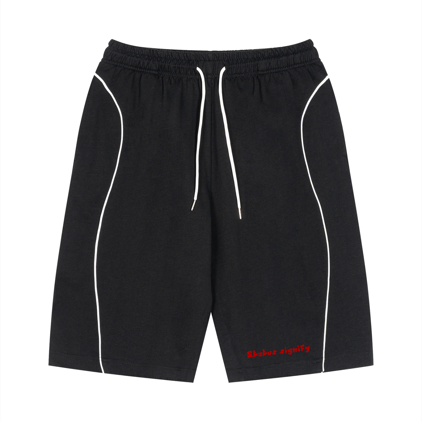 Piping Drawstring Shorts