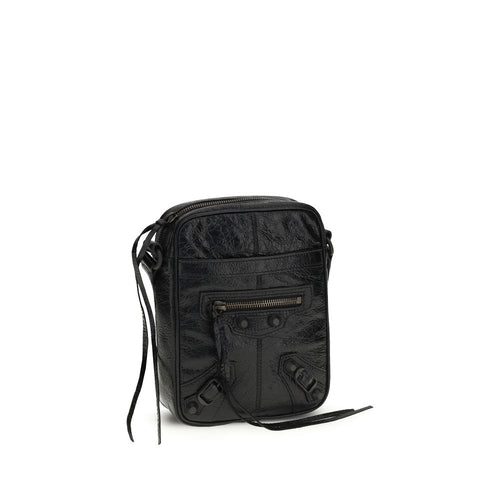 Balenciaga Black Lamb Ovis Aries Aries Shoulder Bag