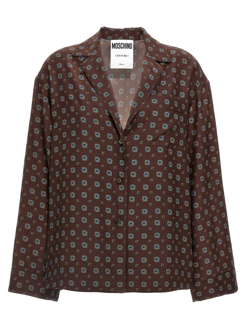 Moschino Brown Silk Blouse