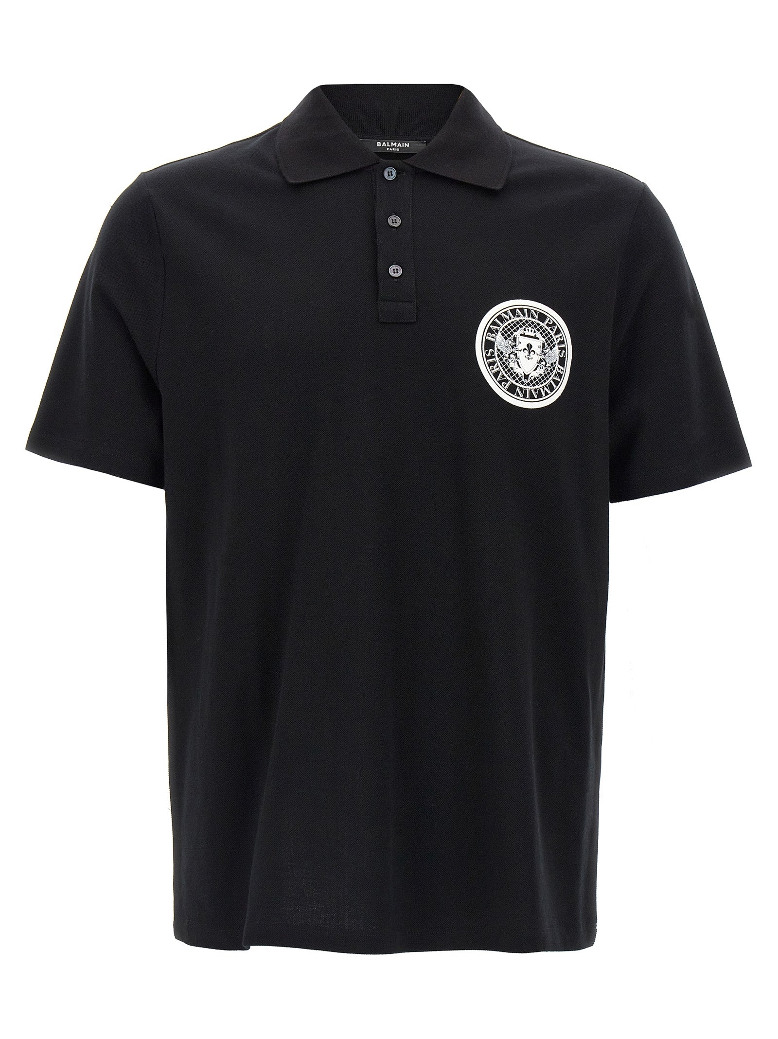 Balmain Bicolor Cotton Polo Shirt