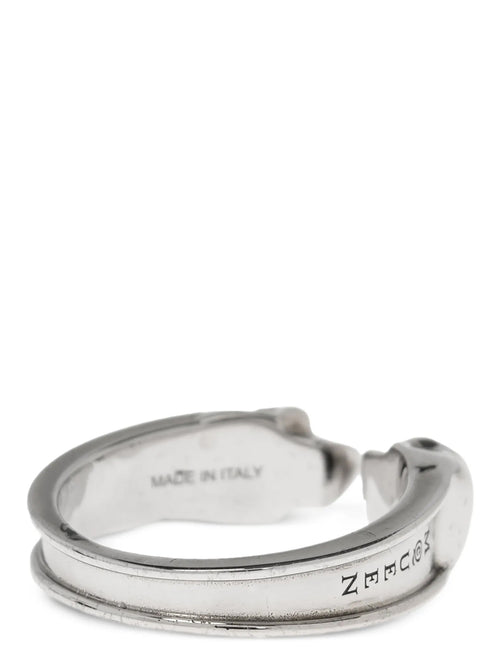 Alexander McQueen Silver Stainless Steel Ring