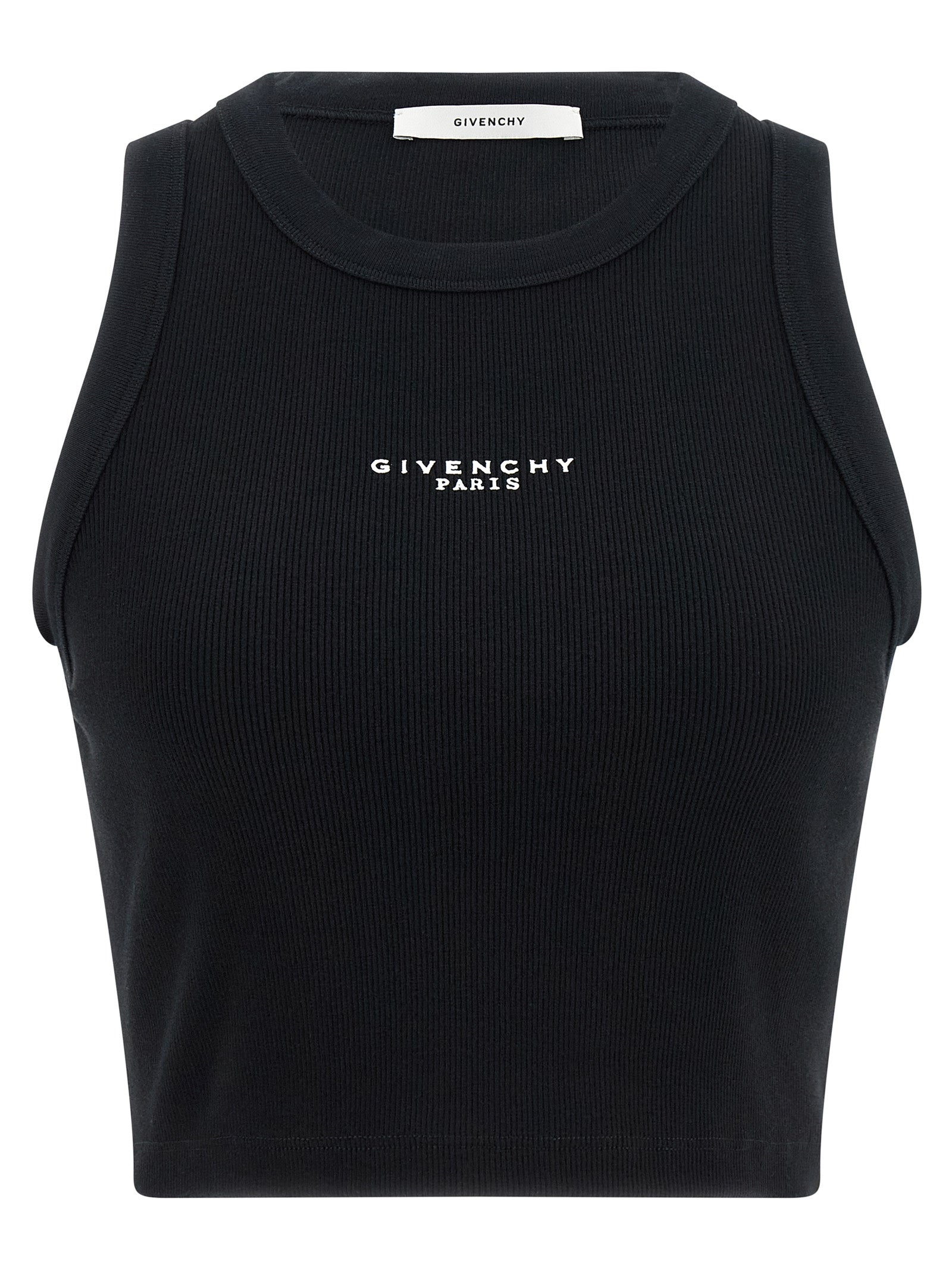 Givenchy Black Cotton Sleeveles T-Shirt