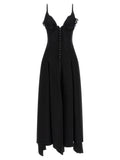 Alexander McQueen Black Acetate Long Dress
