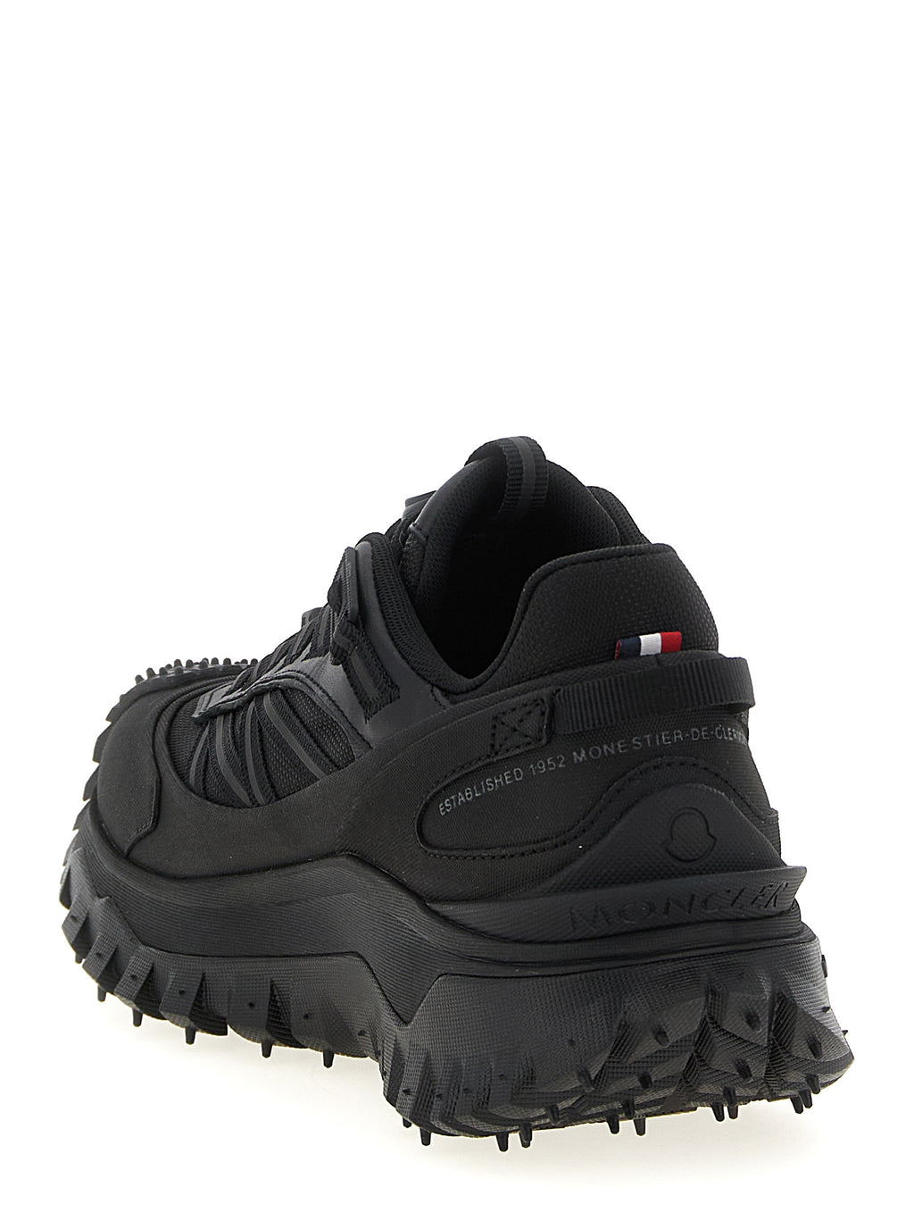 Moncler Black Polyamide Athletic Sneakers