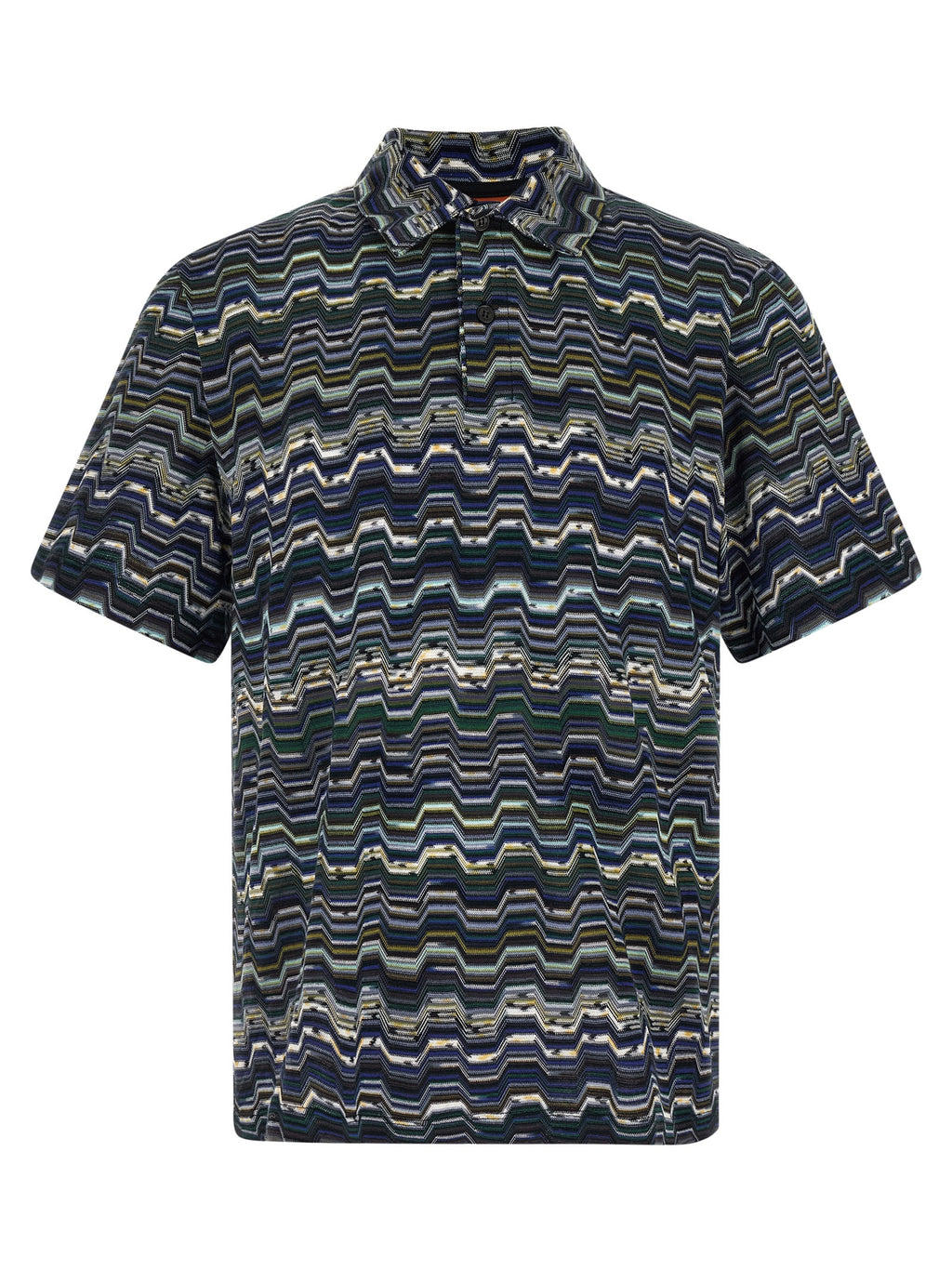 Missoni Blue Cotton Polo Shirt