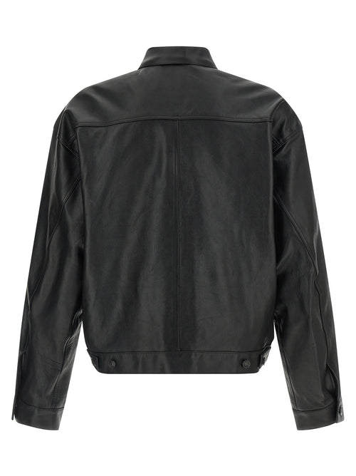 Balenciaga Black Buffalo Leather Leather Jacket