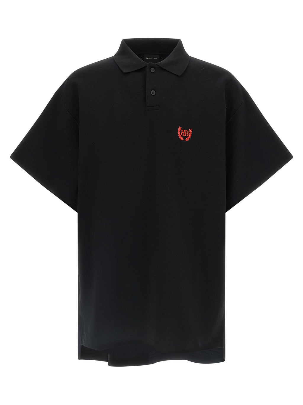 Balenciaga Black Cotton Polo Shirt