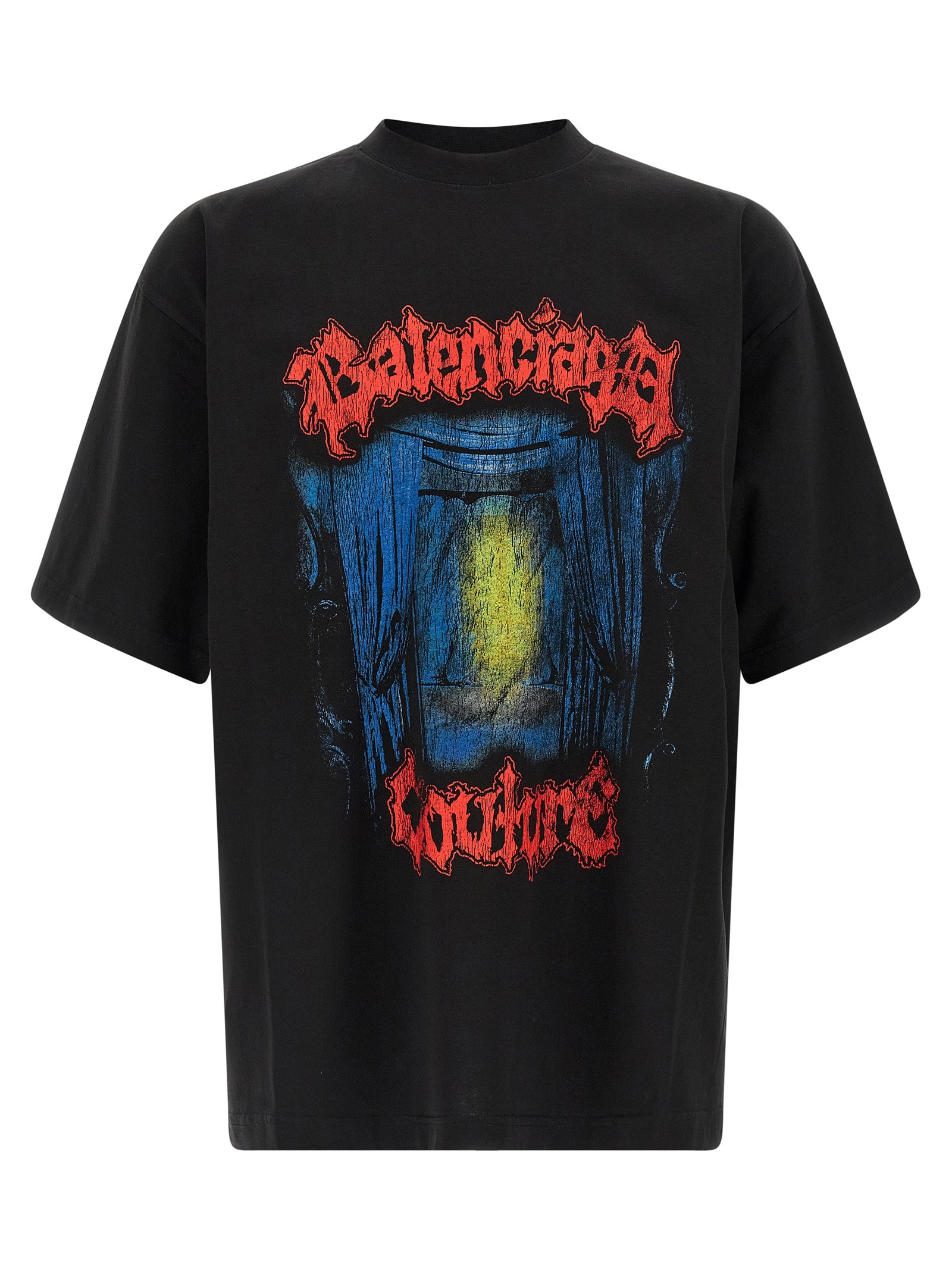 Balenciaga Black Cotton T-Shirt