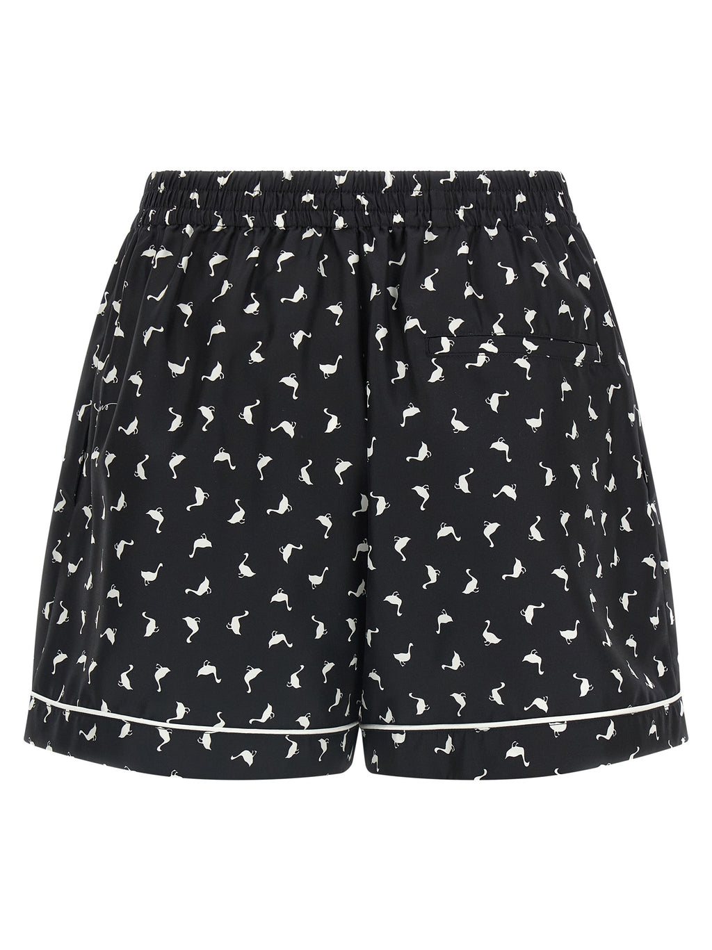 Moschino Bicolor Silk Bermuda Shorts