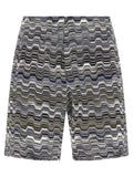 Missoni Bicolor Cotton Bermuda Shorts