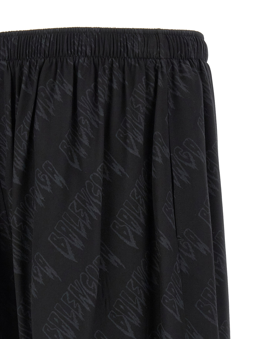 Balenciaga Black Viscose Bermuda Shorts