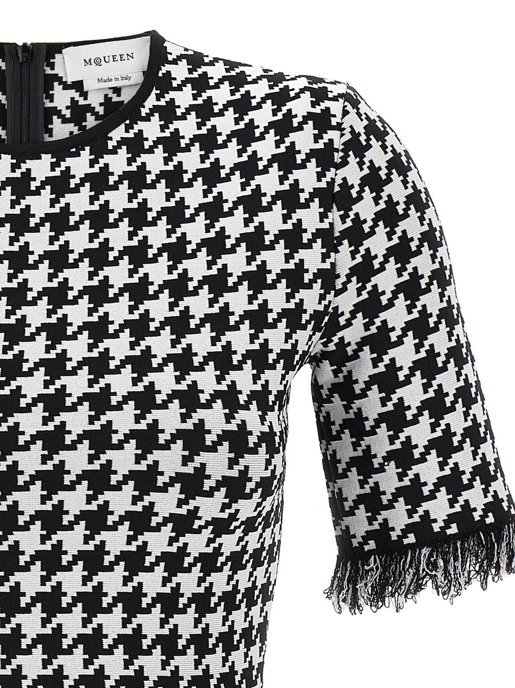 Alexander McQueen Bicolor Viscose Short Dress