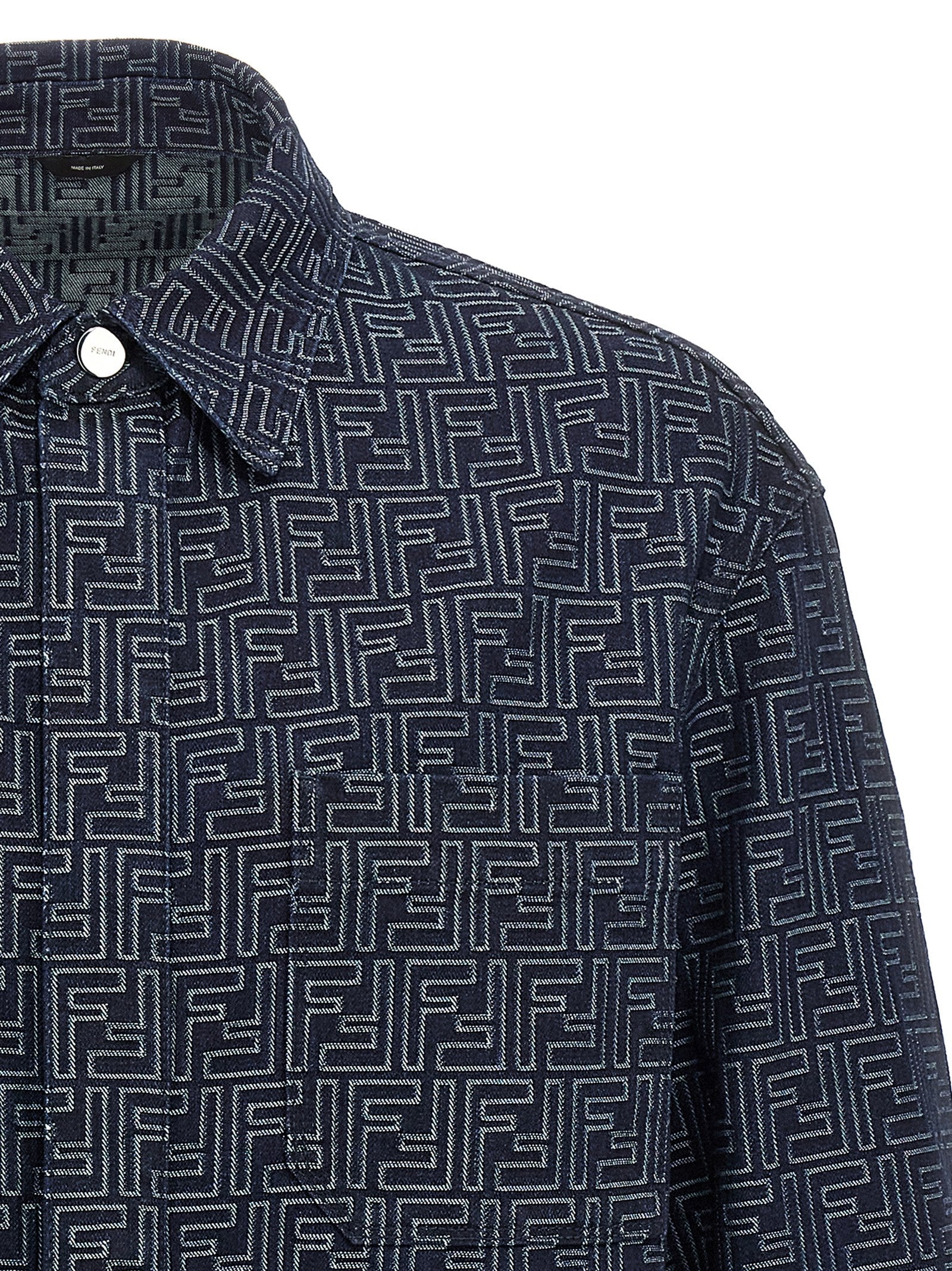 Fendi Blue Cotton Denim Jacket