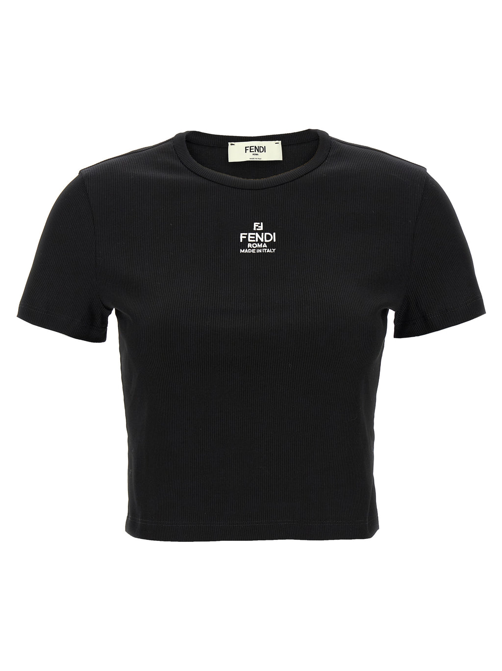 Fendi Black Cotton T-Shirt