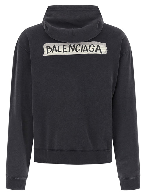 Balenciaga Black Cotton Sweatshirt