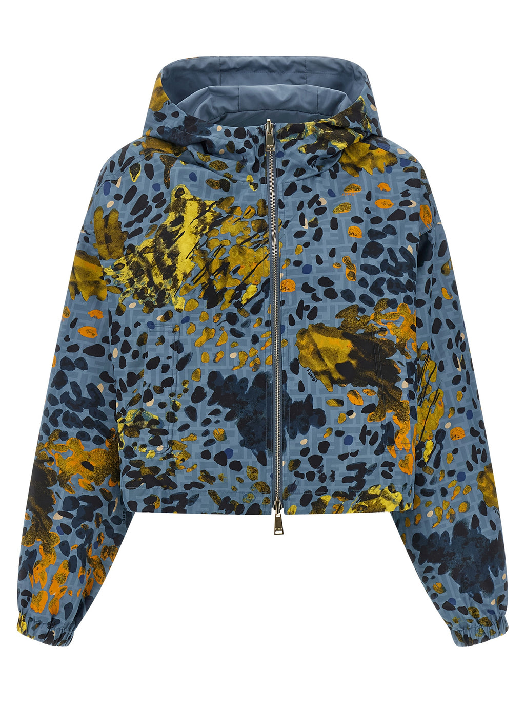 Fendi Blue Polyester Shell Jacket