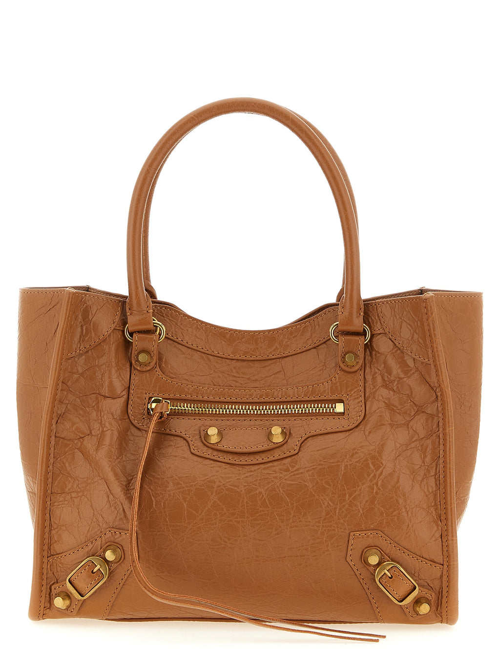Balenciaga Brown Lamb Leather Tote Bag
