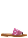 Chloé Multicolor Linen Slides
