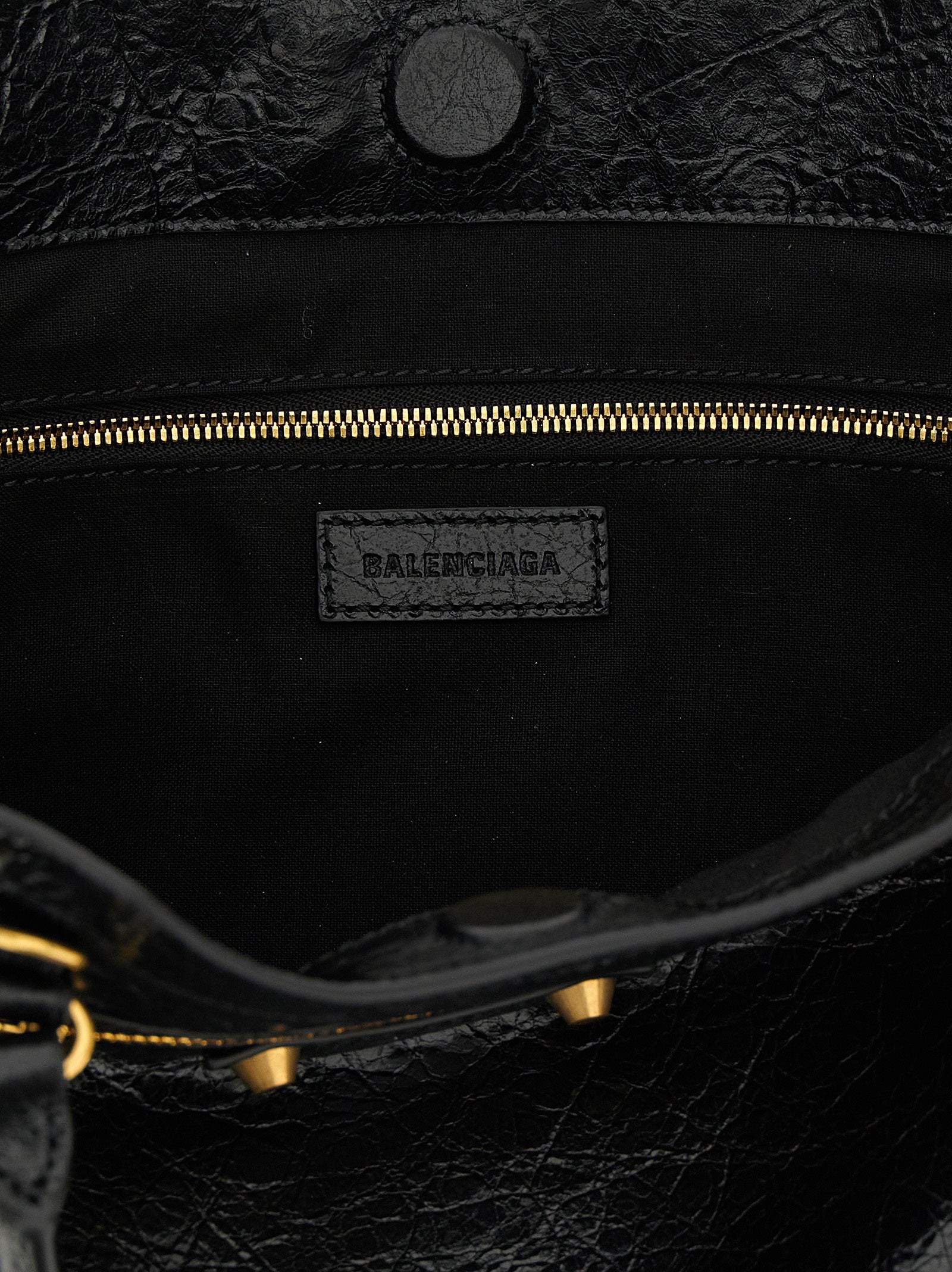 Balenciaga Black Lamb Leather Tote Bag