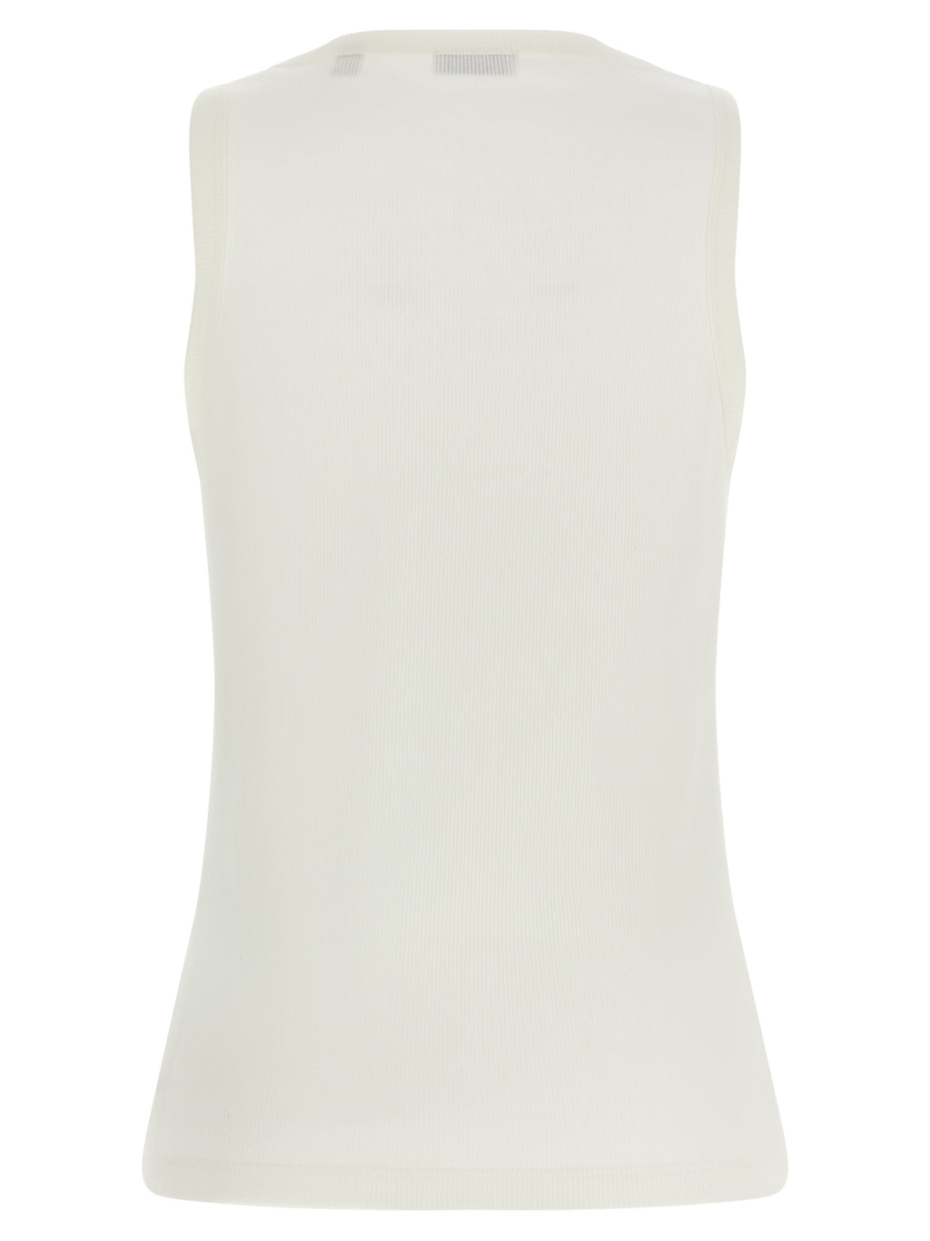 Burberry White Cotton Tank Tops