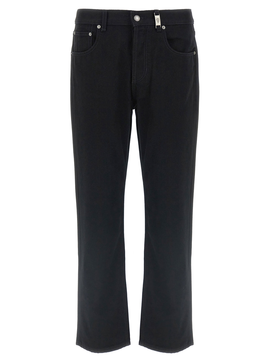 Alexander McQueen Black Cotton Straight-Leg Jeans