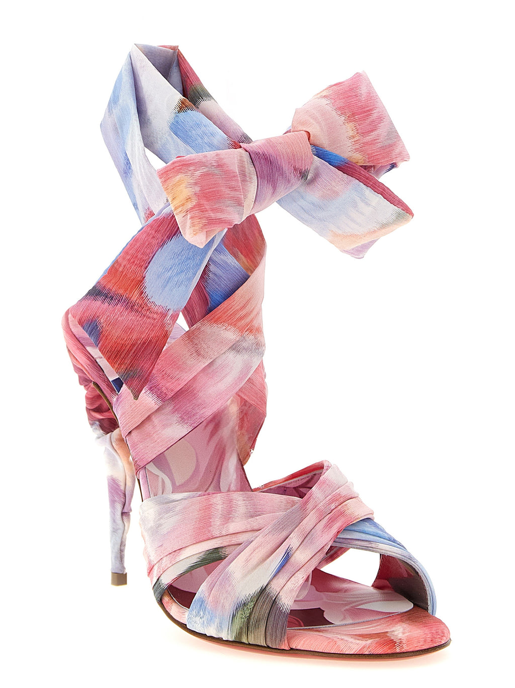 Christian Louboutin Multicolor Nylon Stiletto Heel Sandals