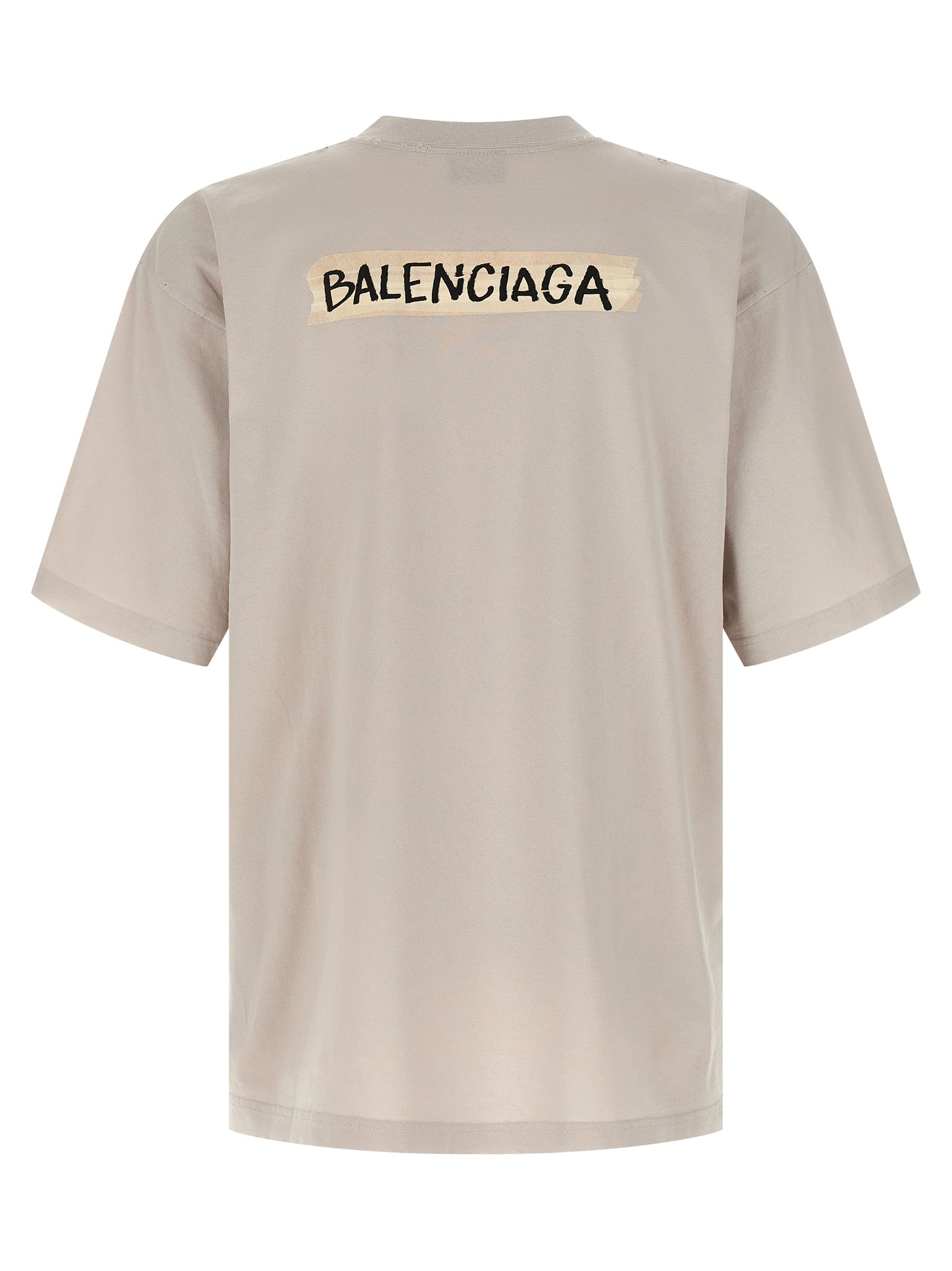 Balenciaga Gray Cotton T-Shirt