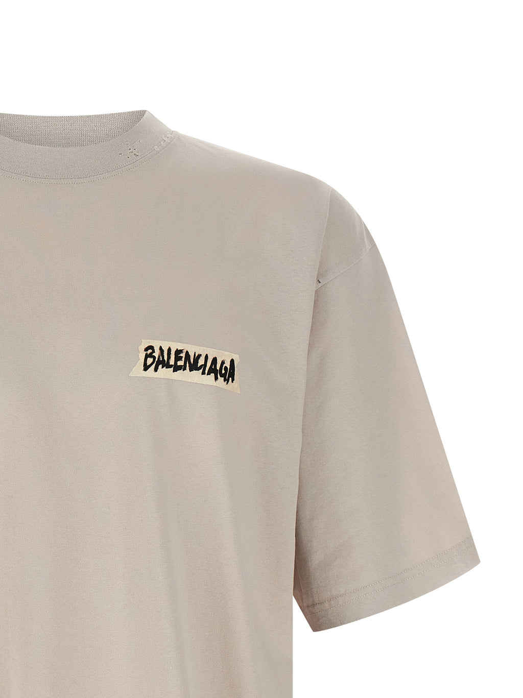 Balenciaga Gray Cotton T-Shirt