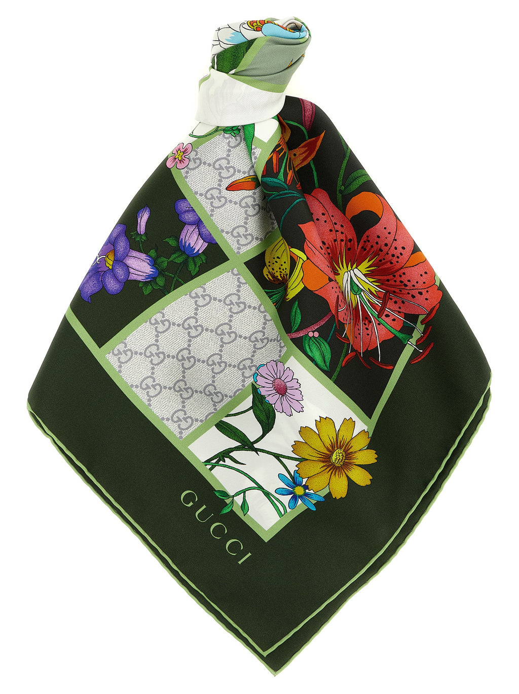 Gucci Black Silk Foulard