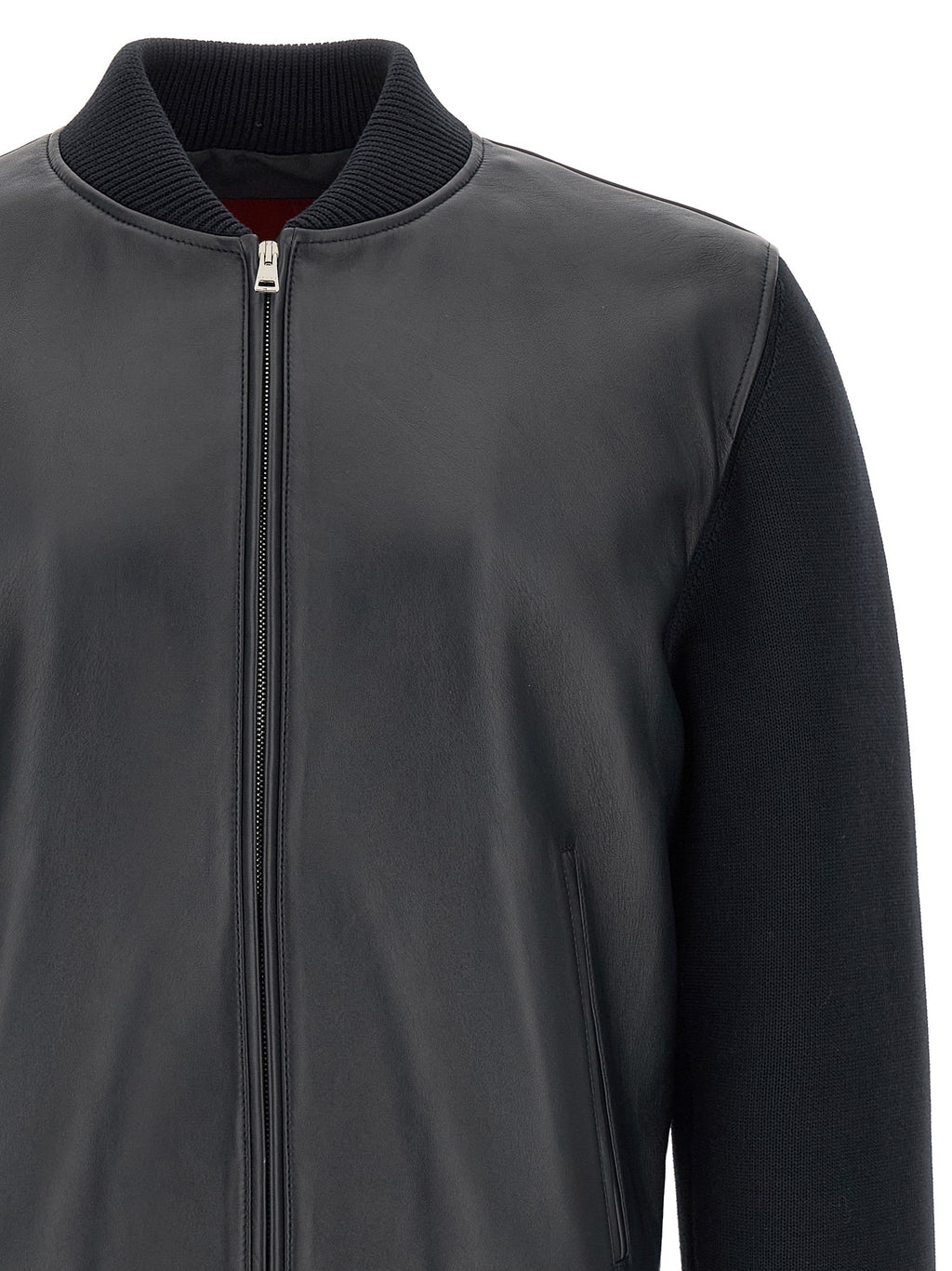 Gucci Blue Lamb Leather Leather Jacket
