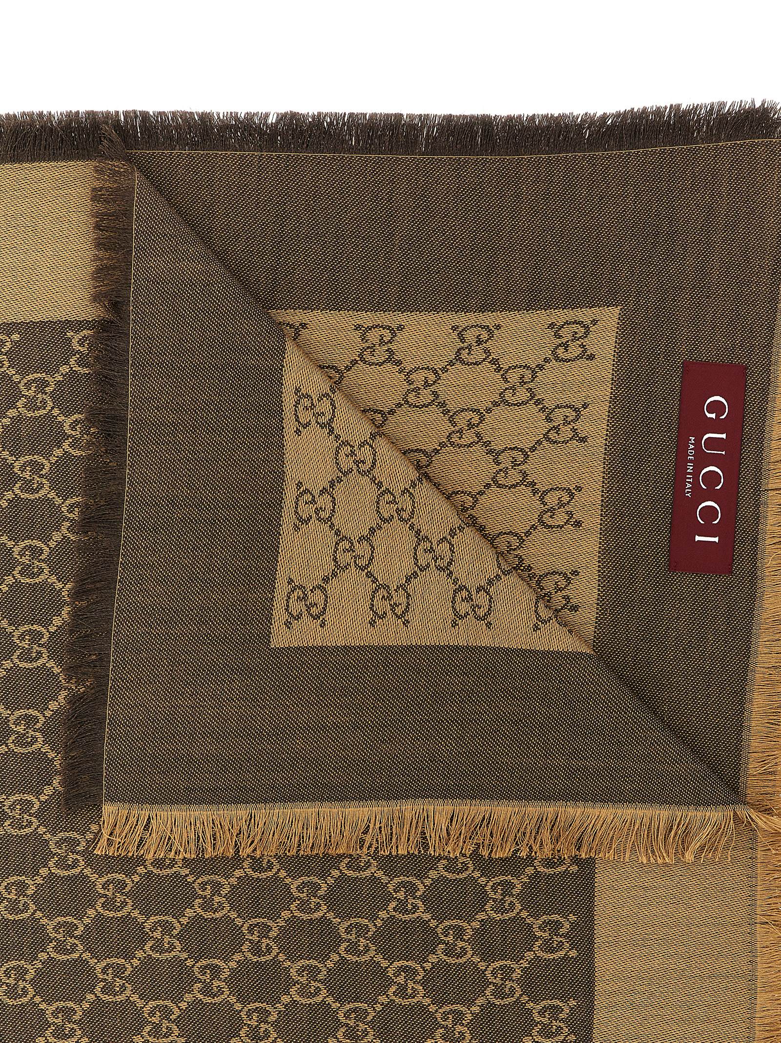 Gucci Brown Silk Scarf