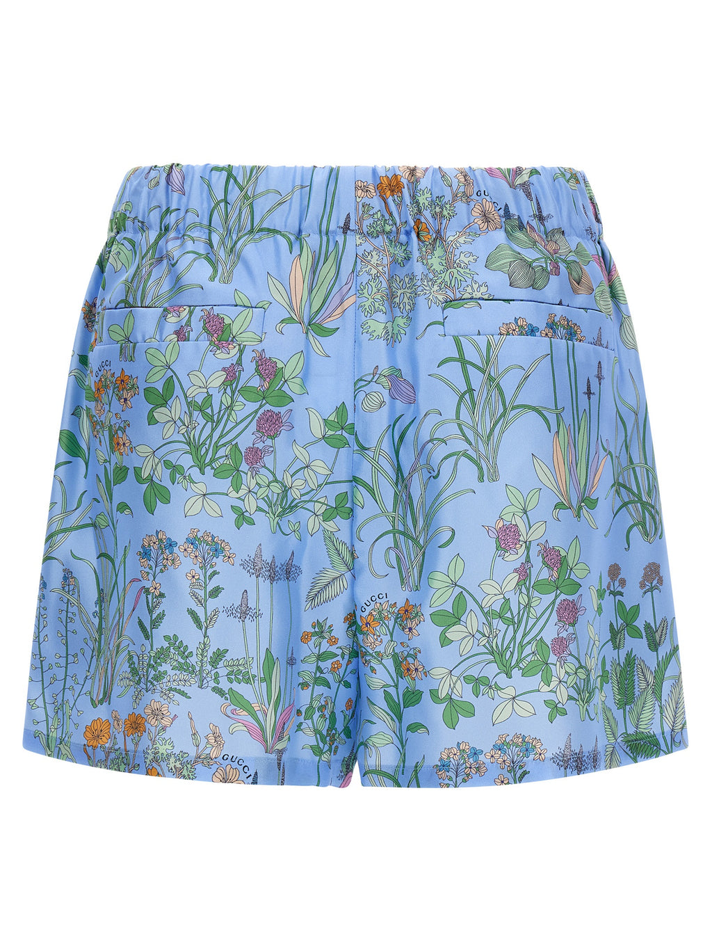 Gucci Blue Silk Bermuda Shorts