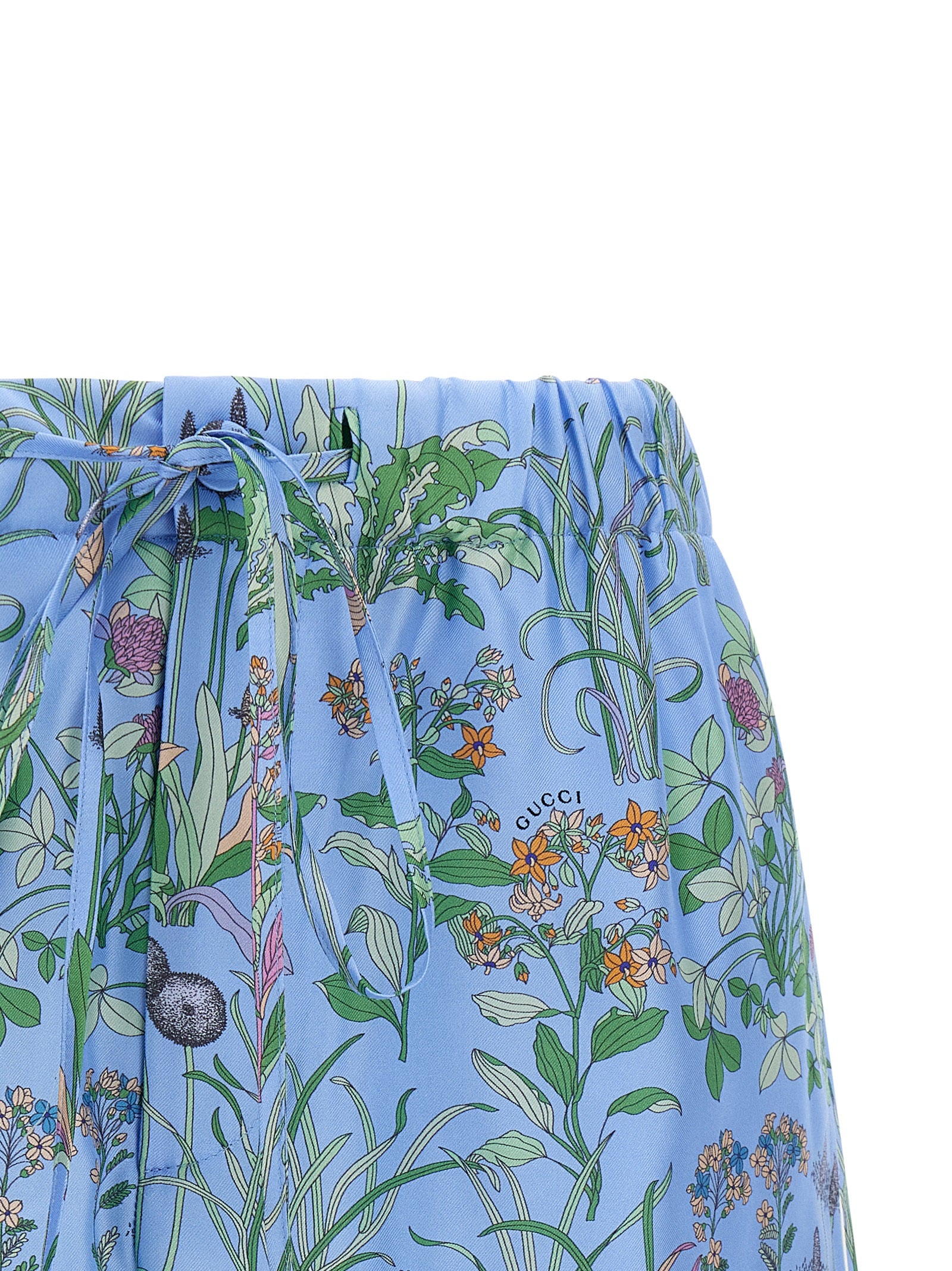 Gucci Blue Silk Bermuda Shorts