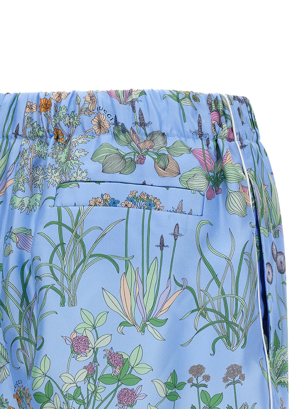Gucci Blue Silk Bermuda Shorts