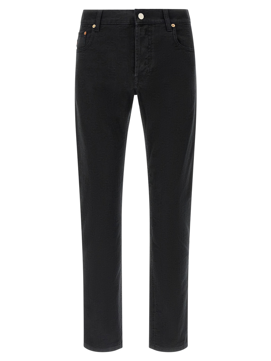 Gucci Black Cotton Straight-Leg Jeans