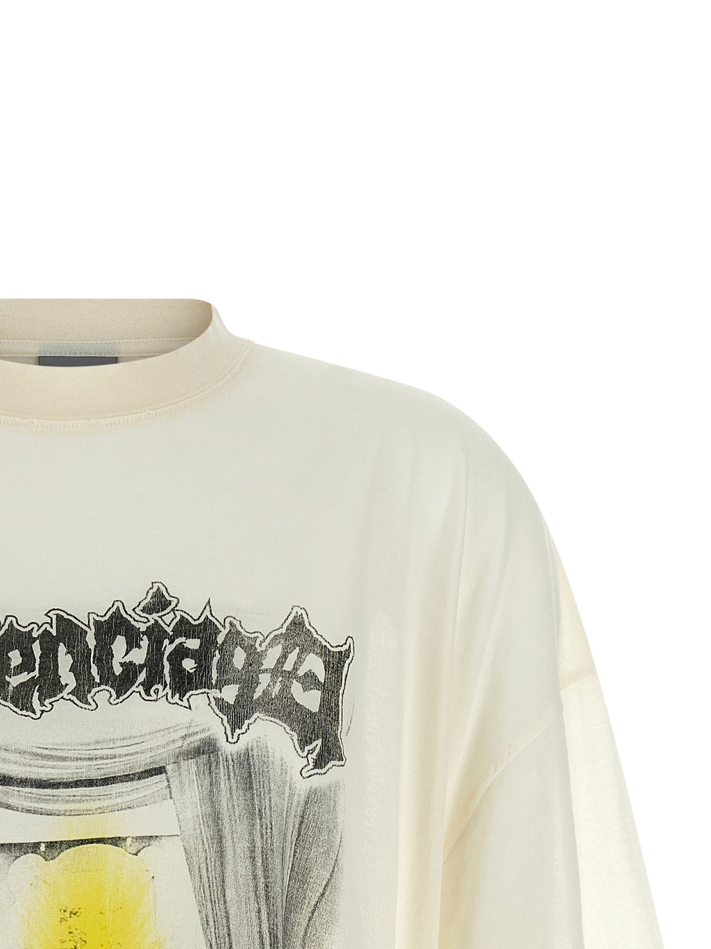 Balenciaga White Cotton T-Shirt