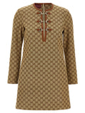 Gucci Beige Cotton Short Dress