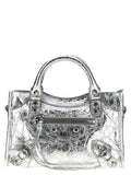 Balenciaga Silver Lamb Leather Handbag