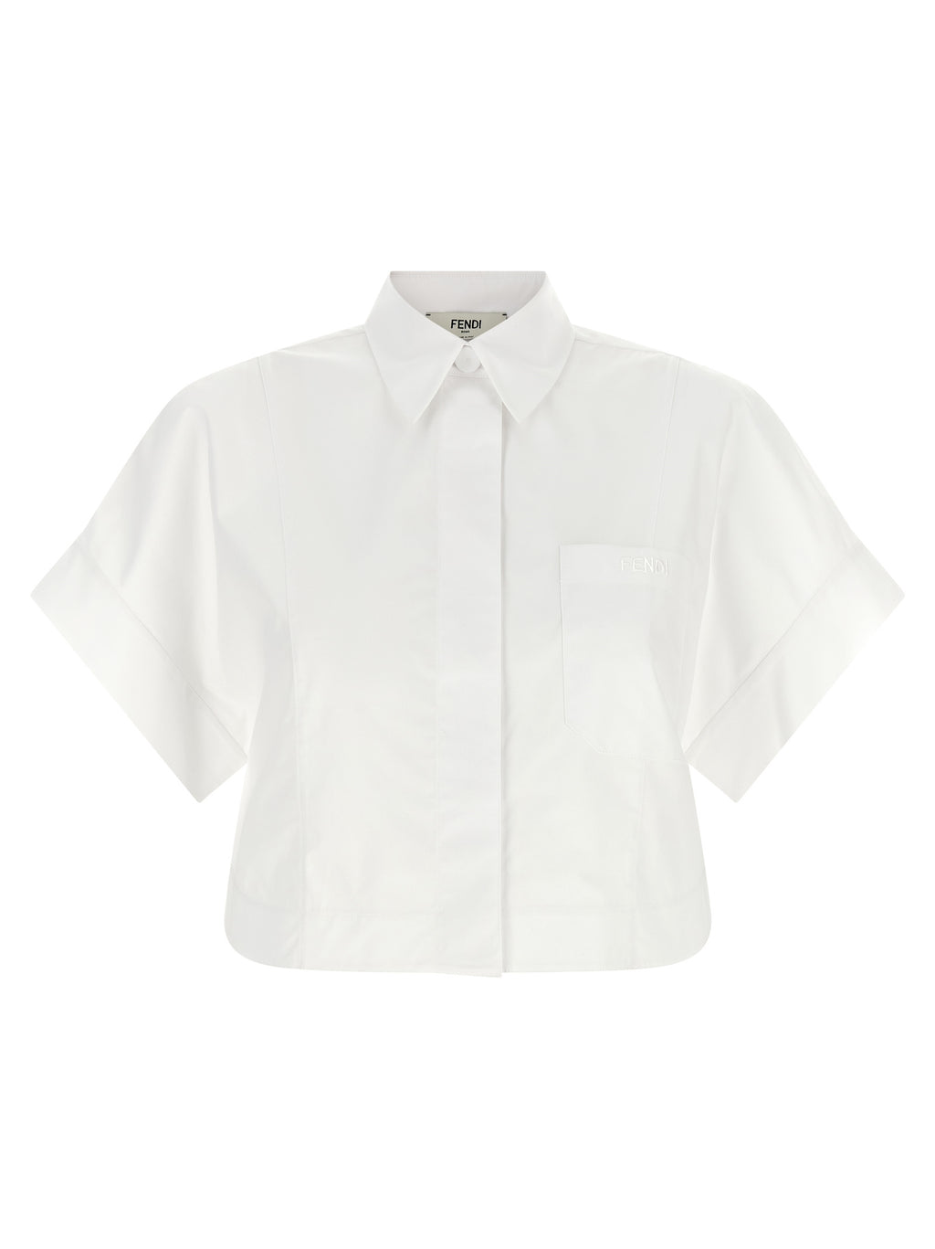 Fendi White Cotton Blouse