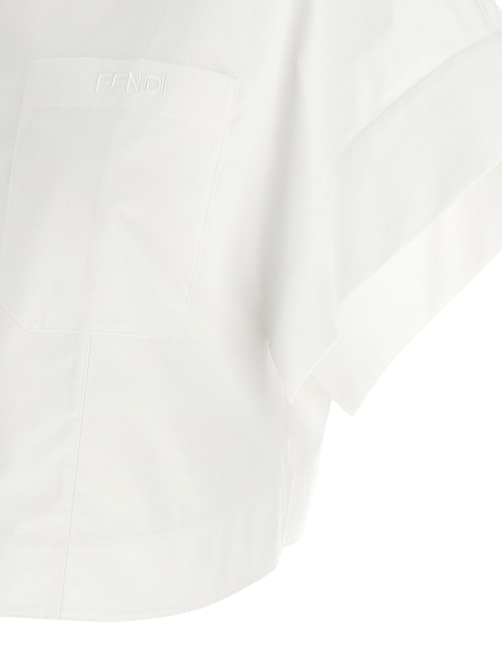 Fendi White Cotton Blouse