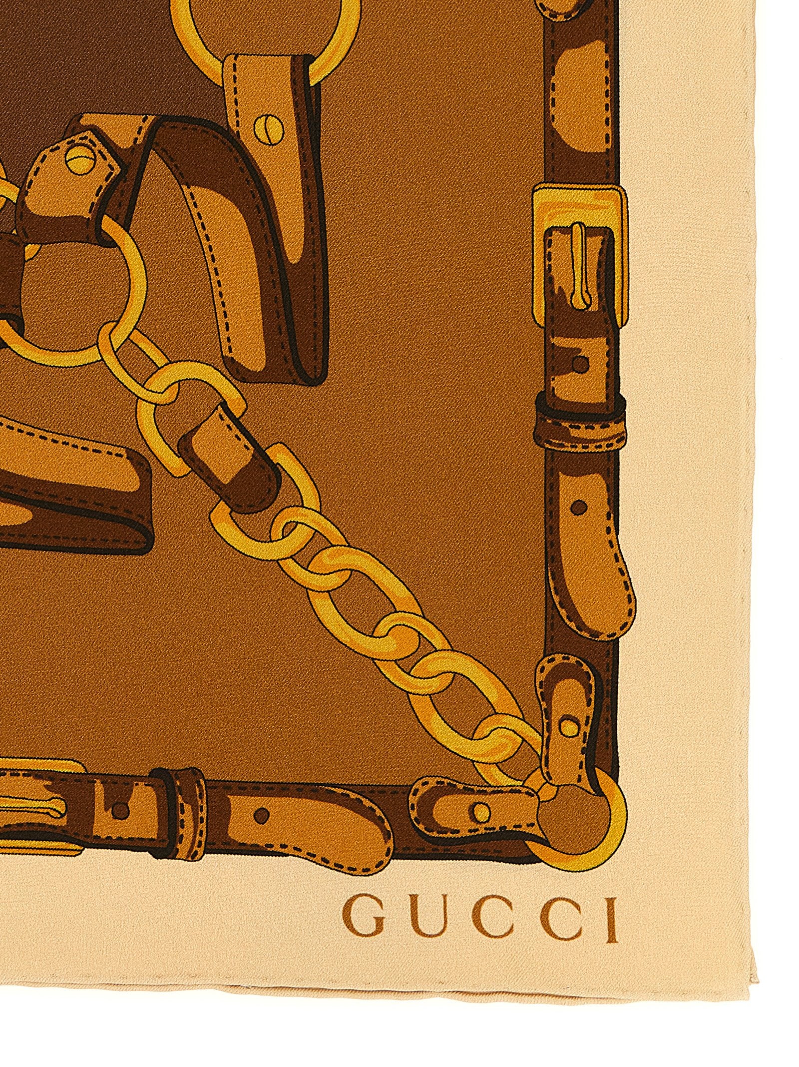 Gucci Brown Silk Foulard