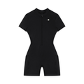 Women's Quarter-Zip Short Sleeve Romper