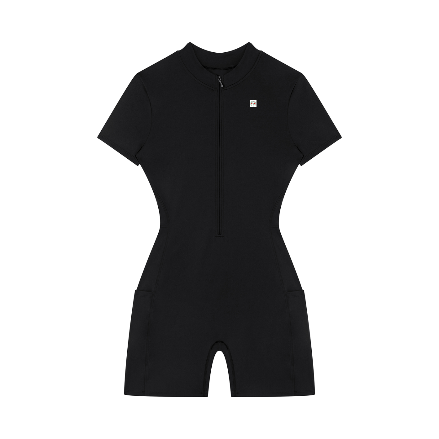 Women's Quarter-Zip Short Sleeve Romper