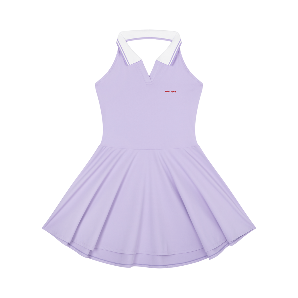 Women's Collared Halter A-Line Tennis Dress